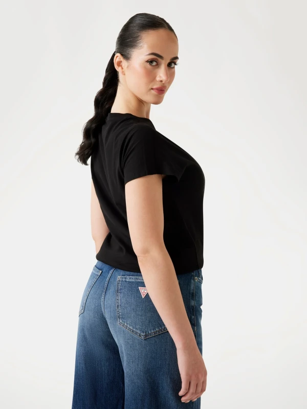 Guess Women's Black Printed T-Shirt – Fall/Winter Collection