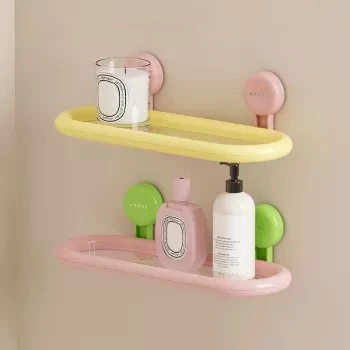 Oval Suction Cup Shower Shelf