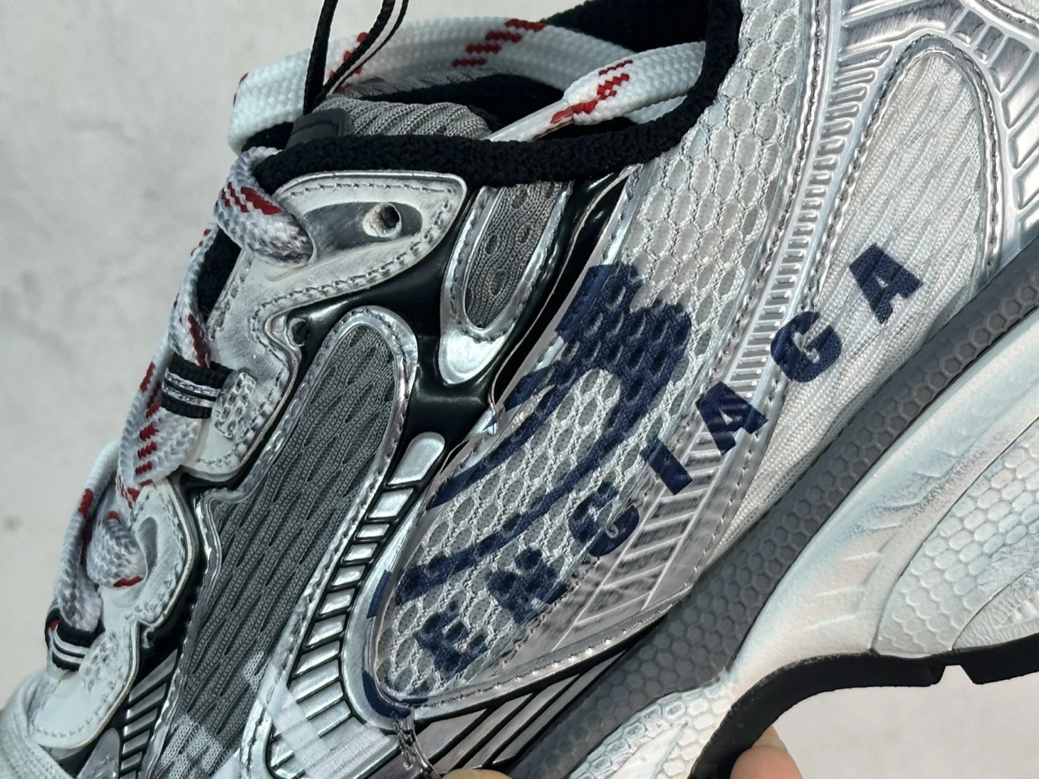 Balenciaga Runner Sneaker – Metallic Silver Graphite Edition