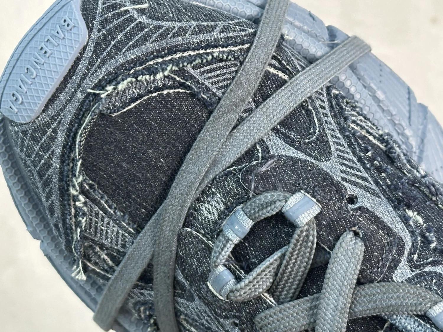 Balenciaga Runner Sneaker – Washed Indigo Denim Edition