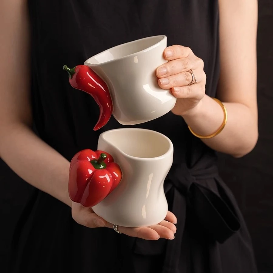 3D Pepper Ceramic Coffee Mug