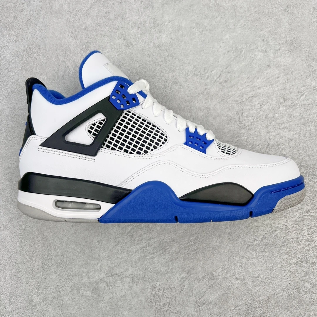 Air Jordan 4 Retro Sneakers – White Royal Blue Black