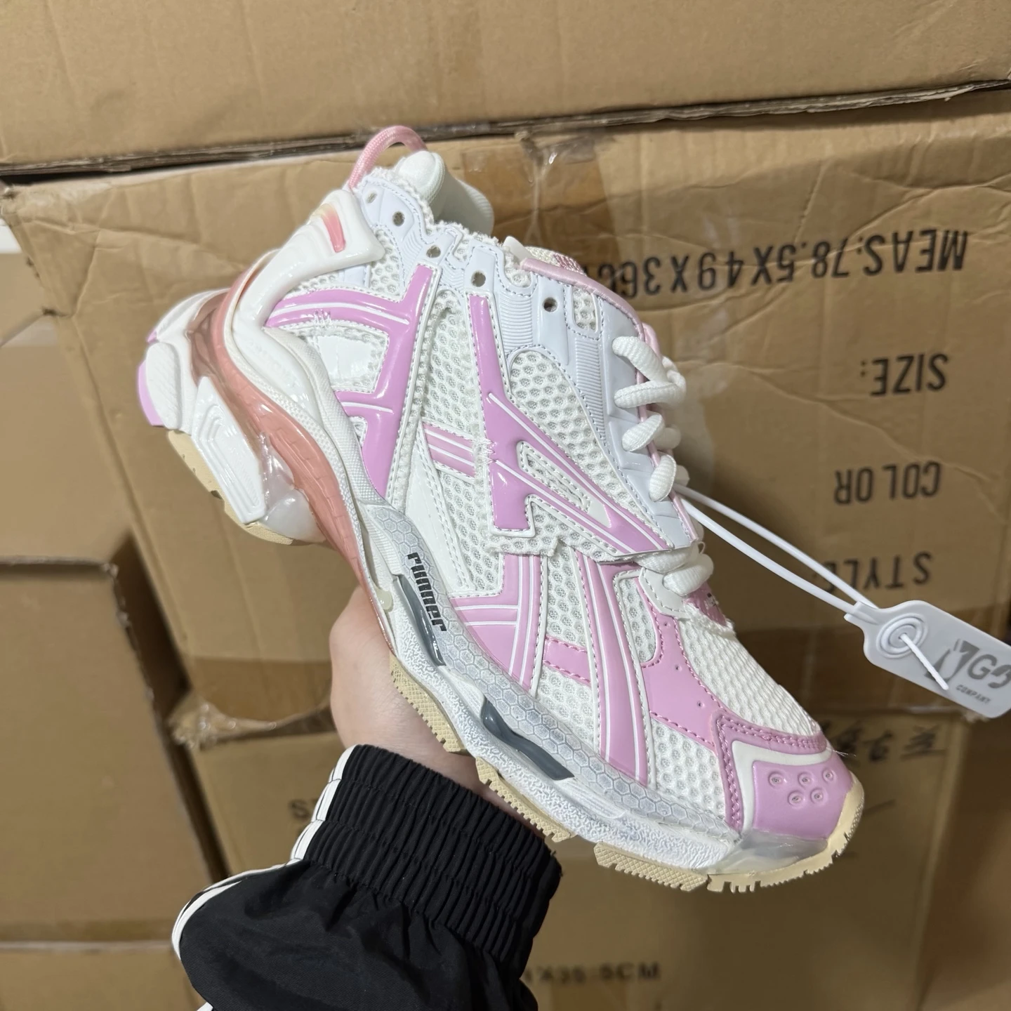 Balenciaga Track Sneaker – Pink & White Edition