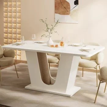 Modern Rectangular Dining Table for 4-6 People