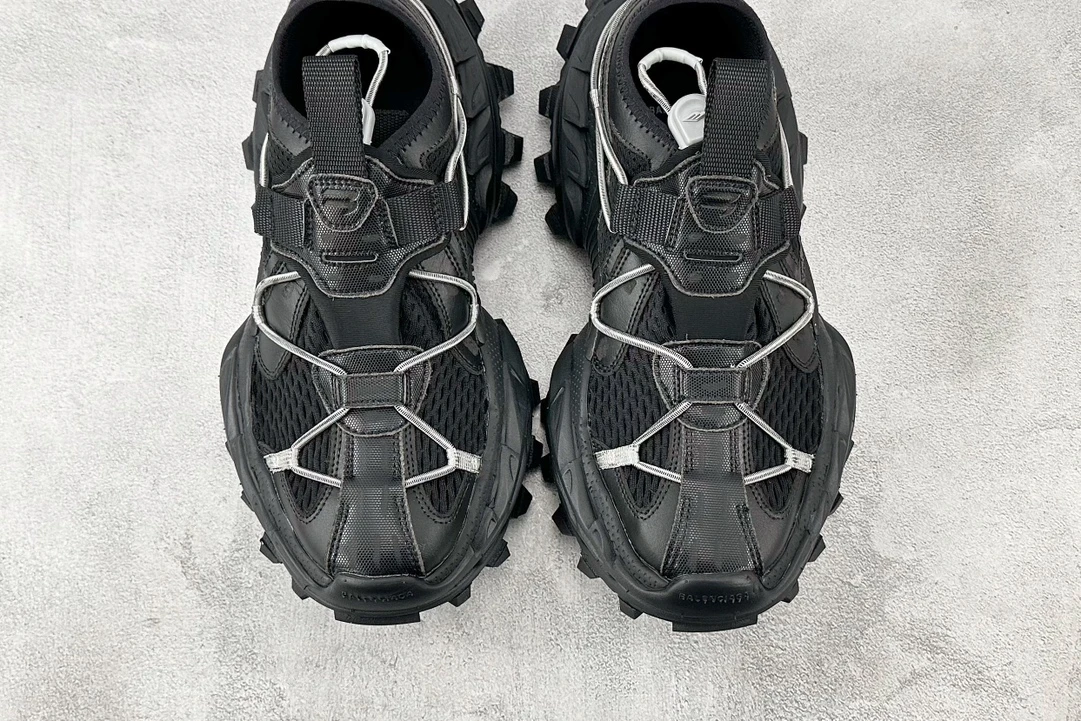 Balenciaga Track Sandal – Black Technical Edition