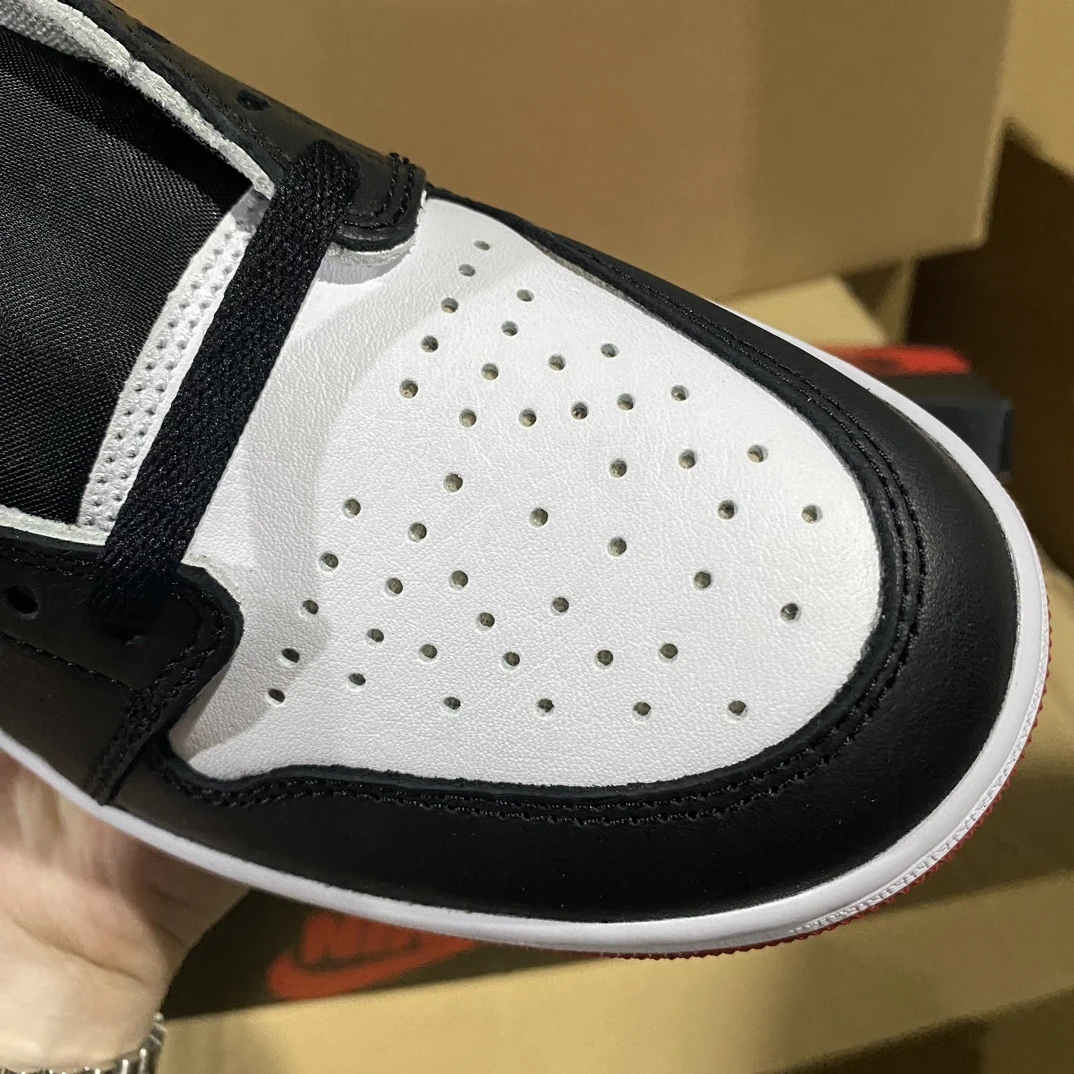 Air Jordan 1 Low Sneakers – Black/White/Red