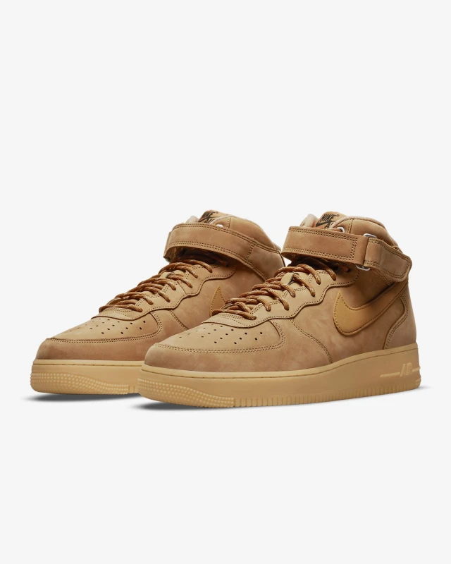 Nike Air Force 1 Mid '07 Flax Wheat Nubuck Sneakers
