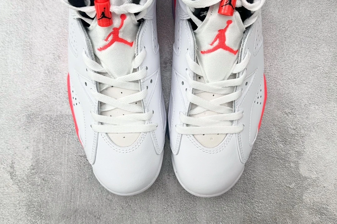 Air Jordan 6 "White Infrared" Premium Basketball Sneakers