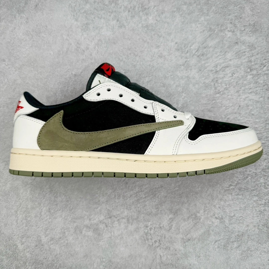 Air Jordan 1 Low x Travis Scott Sneakers – White Black Olive