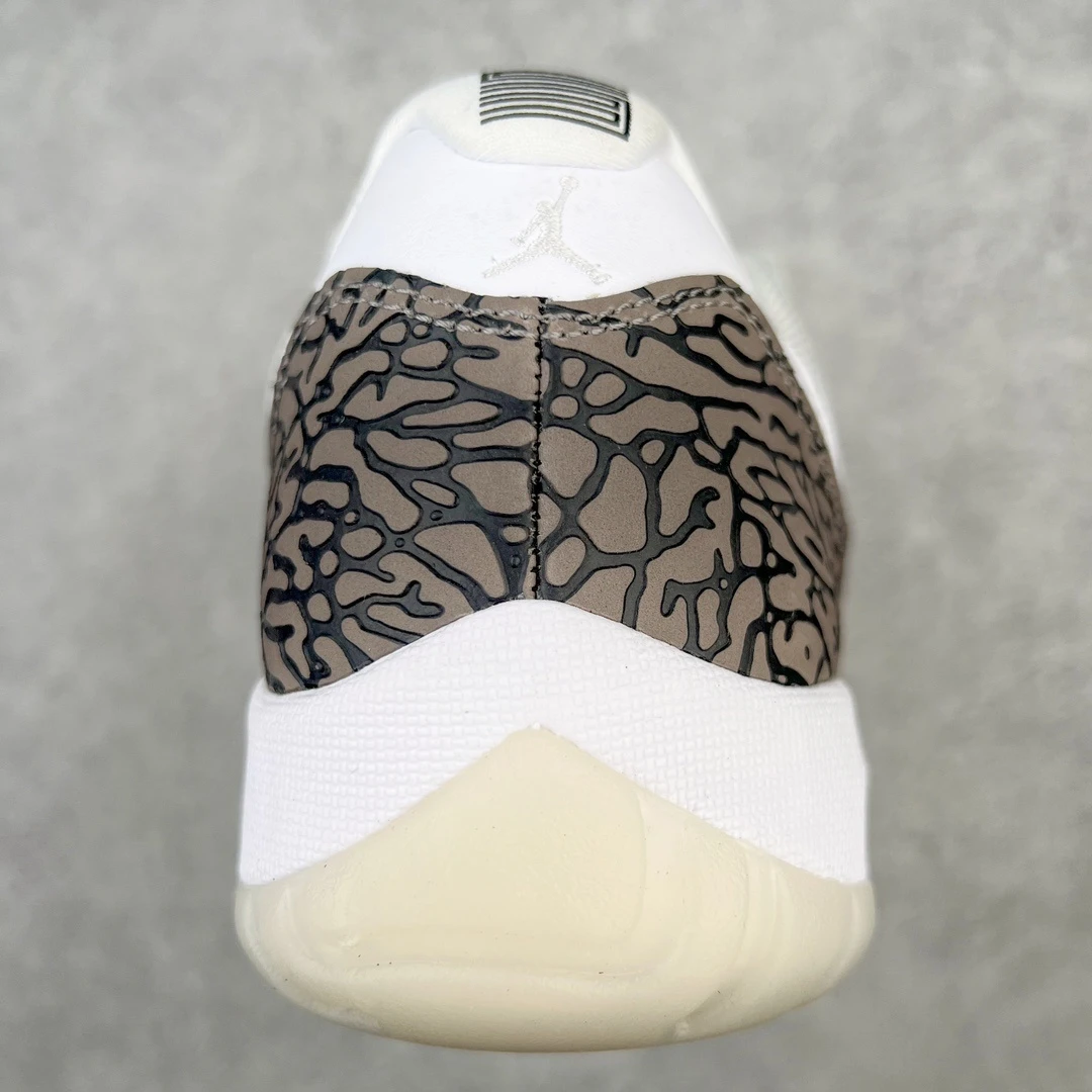 Air Jordan 11 Low "White & Grey Elephant Print" Premium Sneakers