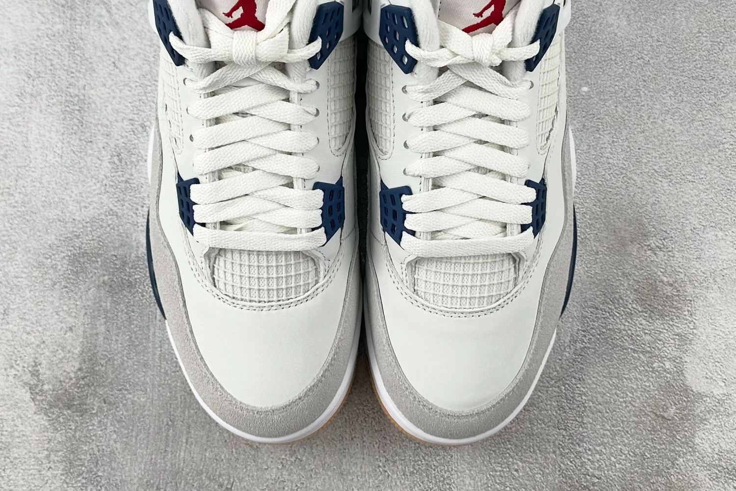 Air Jordan 4 Retro Sneakers – White Navy Blue Red