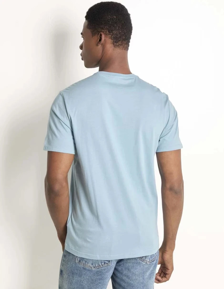 Calvin Klein Men’s Light Blue Cotton T-Shirt with Print