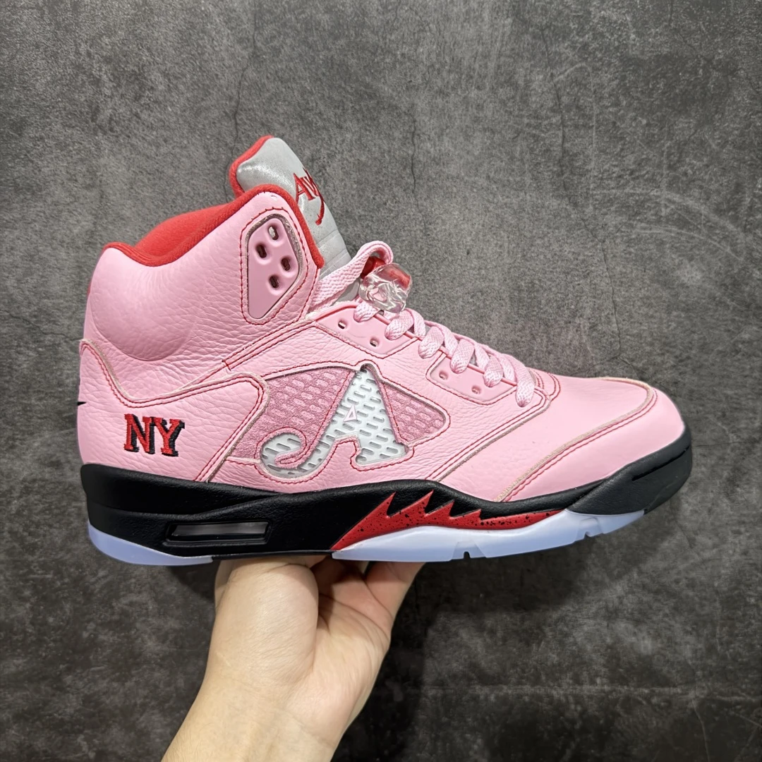 Air Jordan 5 Retro "Pink Velvet" Sneakers – Pink/Red/Silver