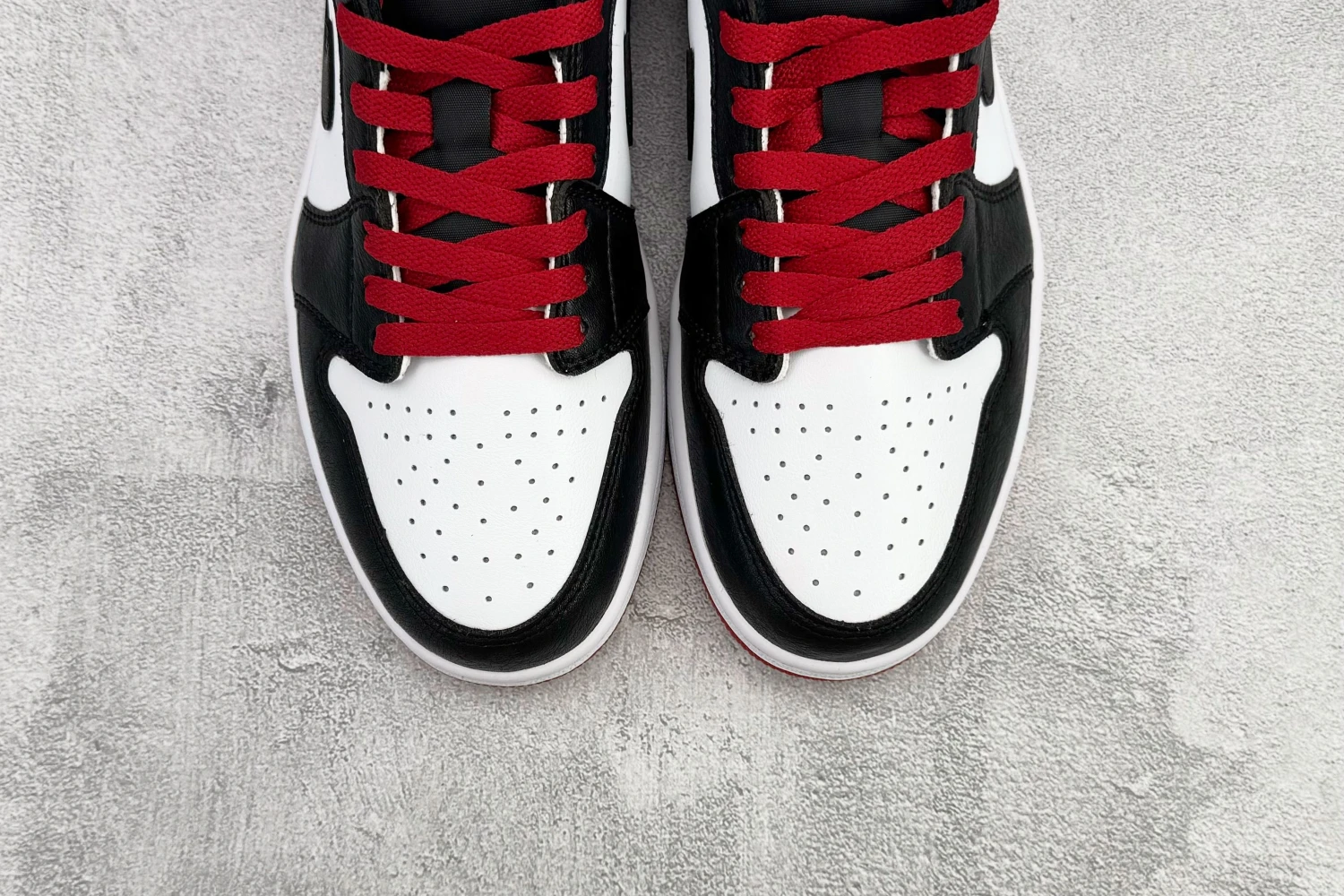 Nike Air Jordan Low Black White Red Lace Red