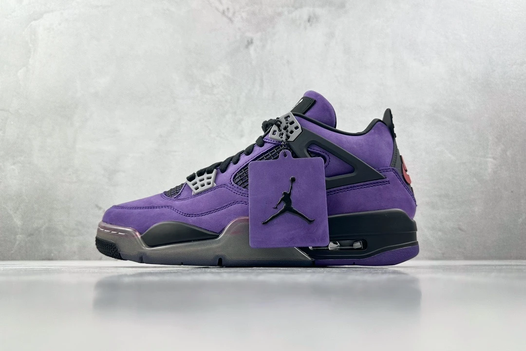 Air Jordan 4 Retro Sneakers – Purple Black White