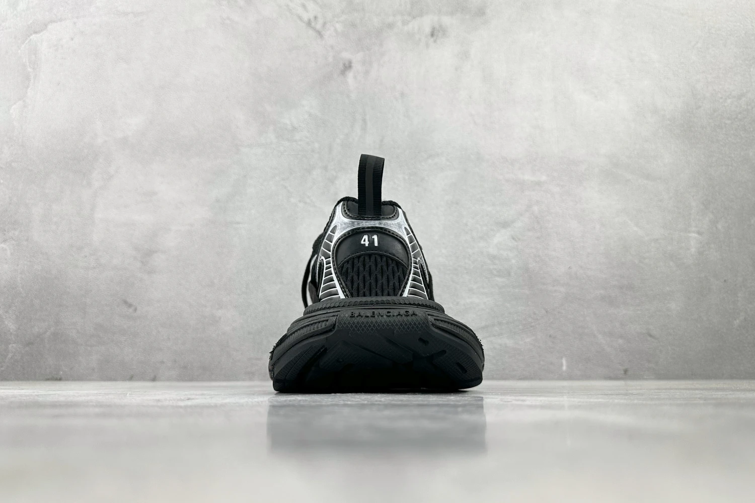Balenciaga 3XL Black Silver Oversized Luxury Sneaker