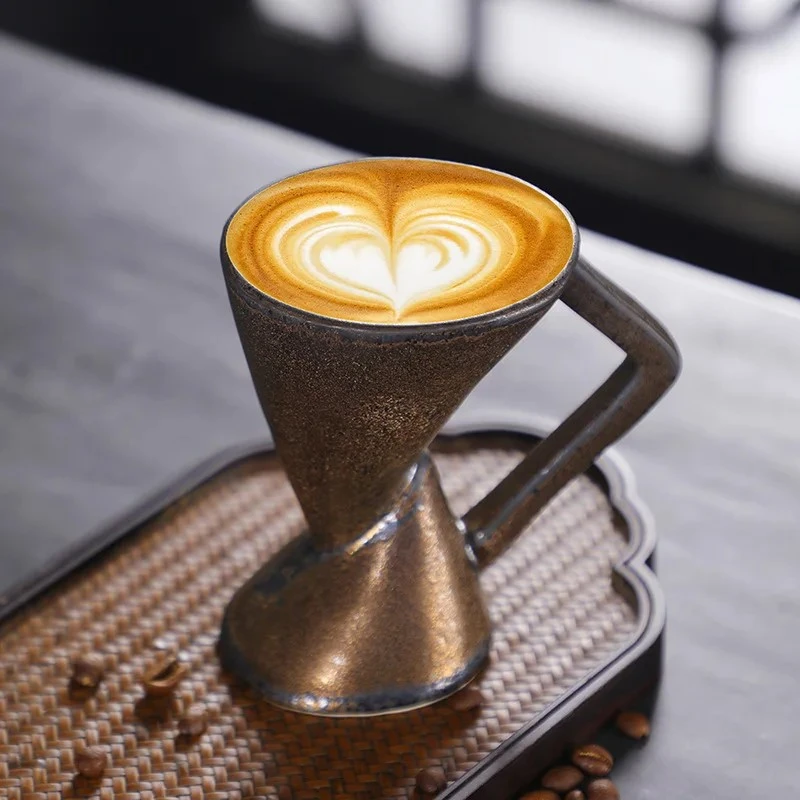 Rust Glaze Retro Coffee Cup