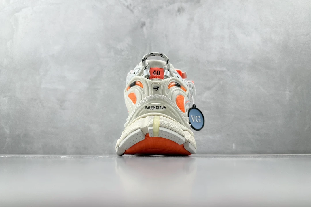 Balenciaga Runner White Neon Orange Designer Sneaker