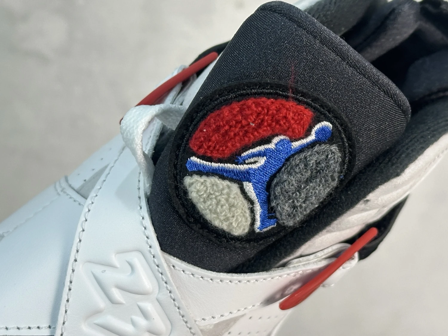 Air Jordan 8 Retro – White, Grey & Red Heritage Basketball Sneakers