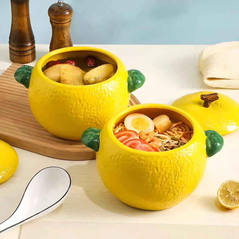Lemon Ceramic Soup Bowl