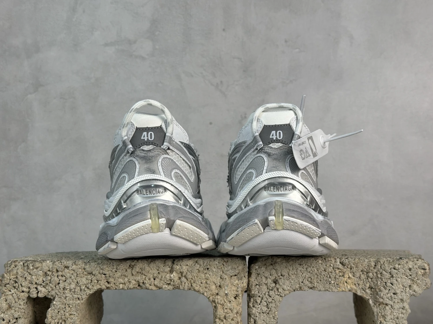 Balenciaga Runner White Silver Luxury Designer Sneaker