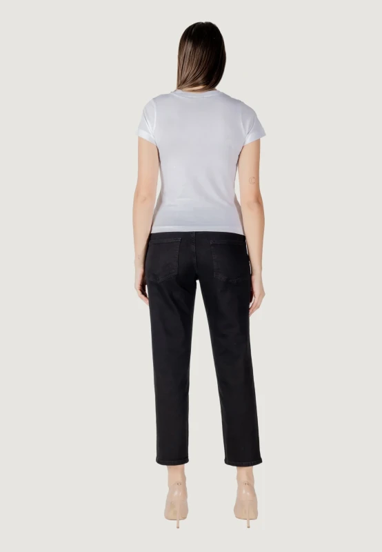 Guess Women's White Rhinestone Cotton T-Shirt - Stylish & Comfortable