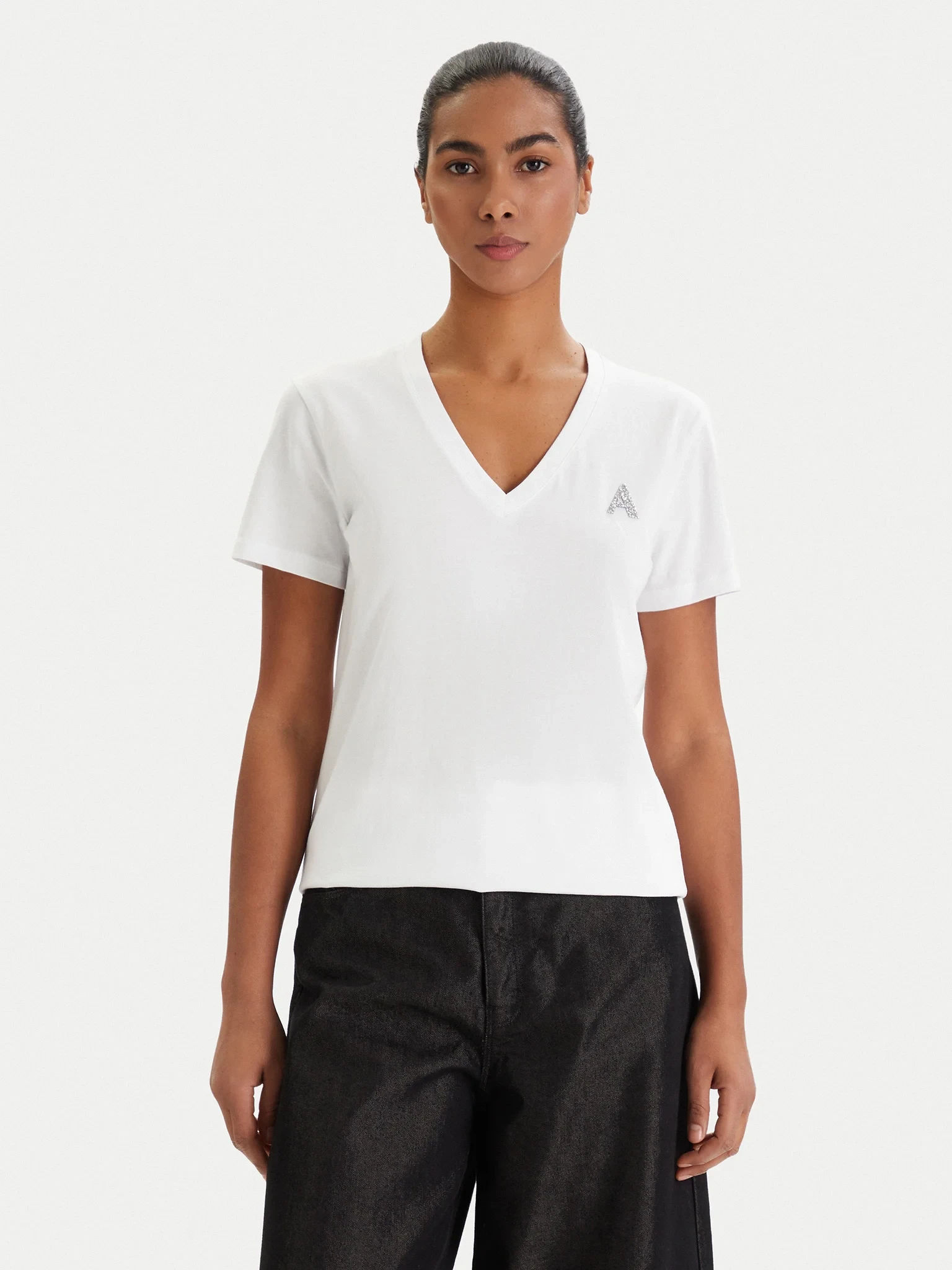 Calvin Klein Jeans Boxy Cropped Logo T-Shirt in Powder Orange