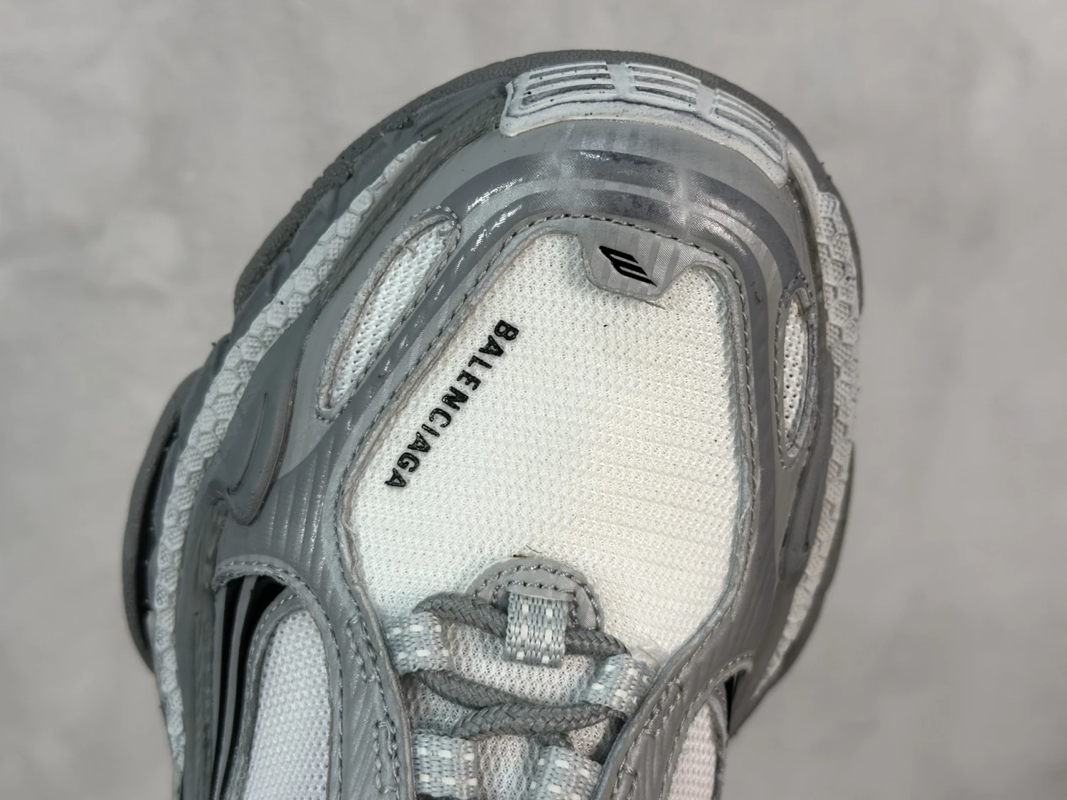 Balenciaga Triple S Silver Grey Mesh Luxury Designer Sneaker