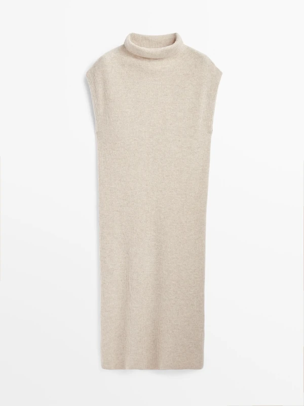 Ethereal Spring Knitted Sleeveless Flowing Dress for Women