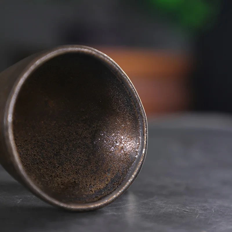 Rust Glaze Retro Coffee Cup