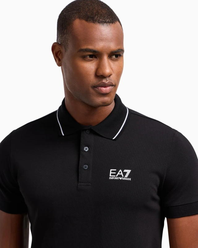 EA7 Men’s Black Polo Shirt