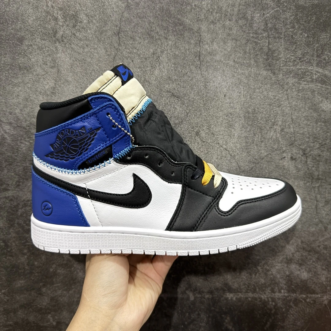 Air Jordan 1 High OG "Black, White, Royal Blue & Yellow" – Men's Premium High-Top Sneakers