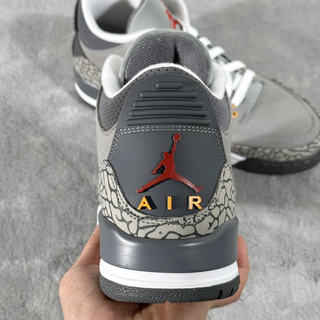 Air Jordan 3 Retro Sneakers – Cool Grey White Varsity Maize