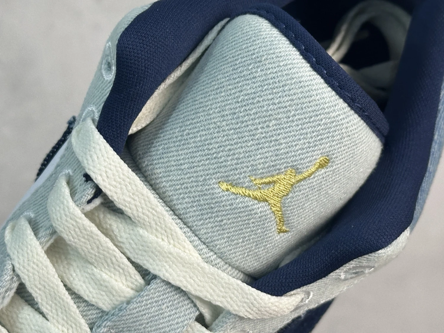 Air Jordan Low – Ice Grey, White & Navy Blue Sneakers