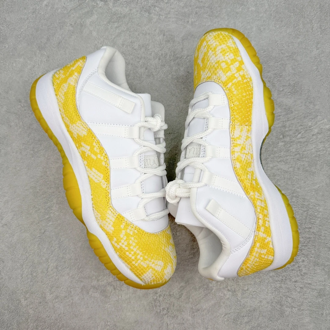 Air Jordan 11 Retro Sneakers – White Yellow