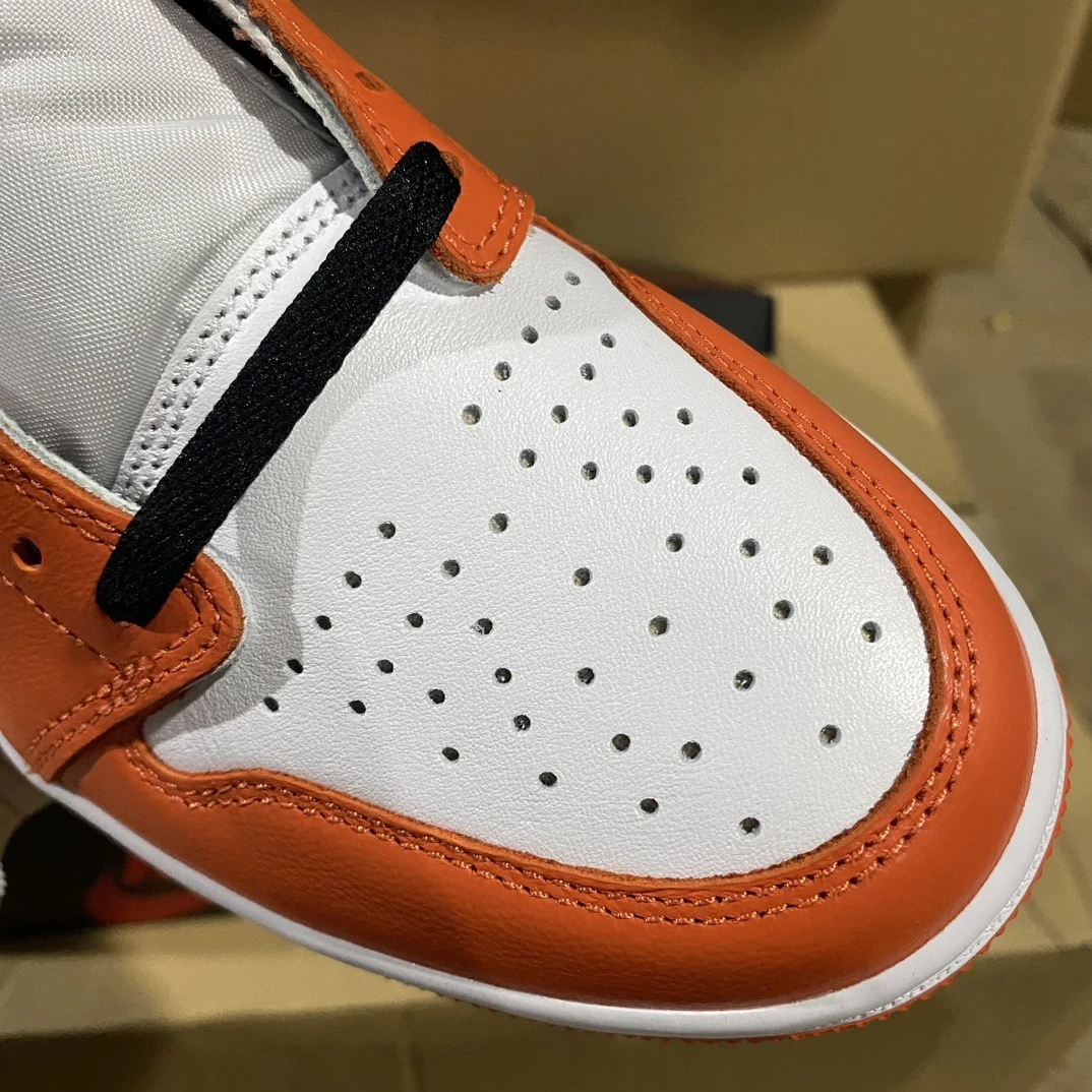 Air Jordan 1 Low Sneakers – White/Orange