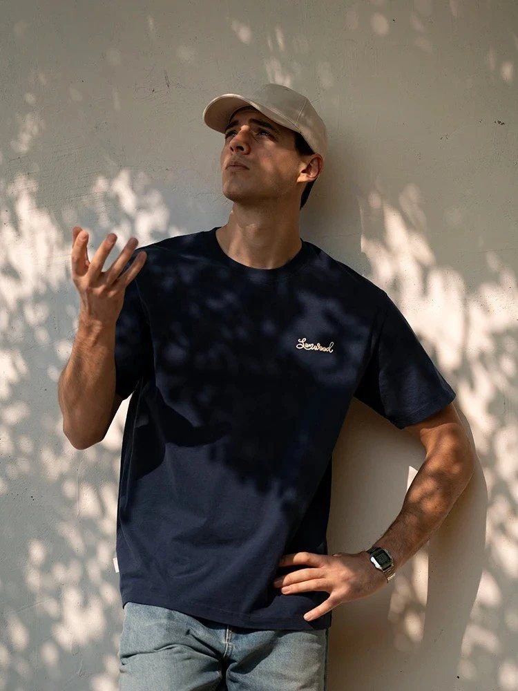 Men’s Oversized Vintage Letter T-Shirt