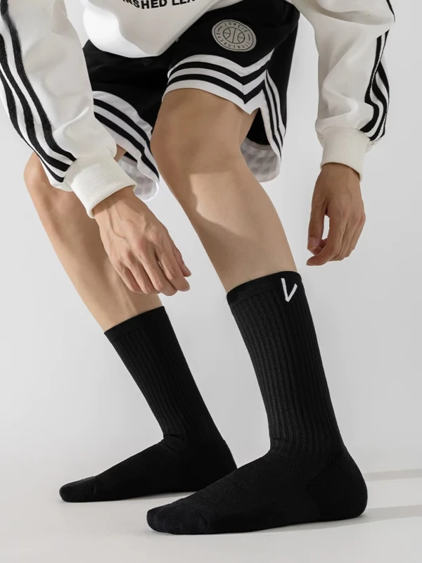 4-Pair Cushioned Athletic Sports Socks for Men & Women