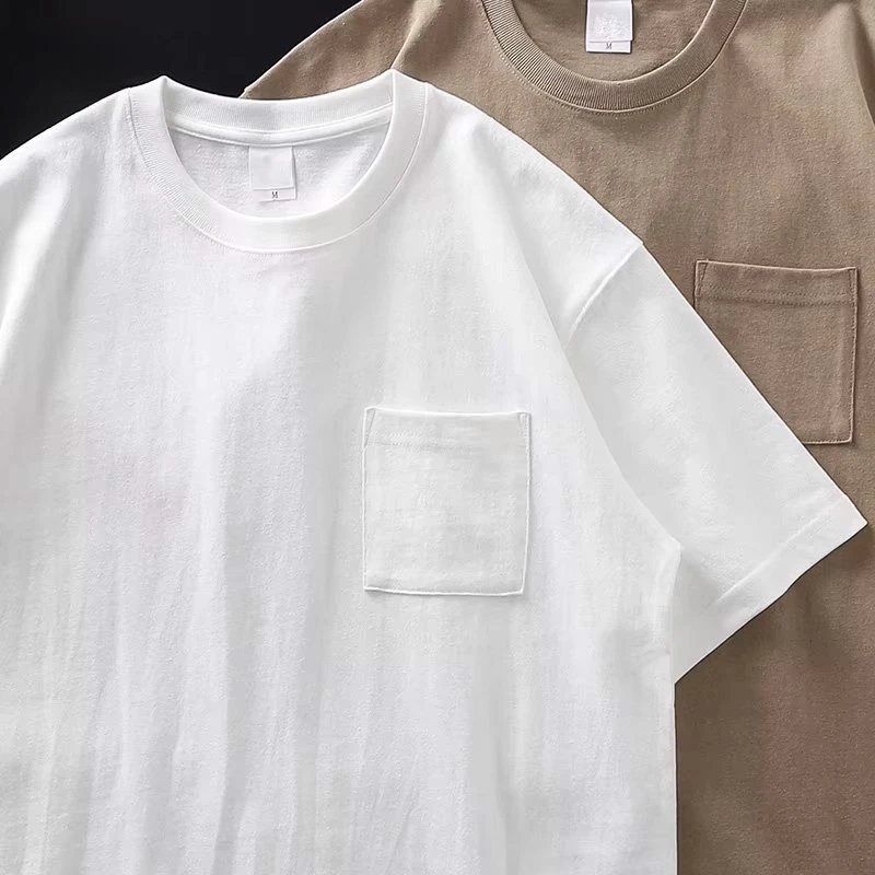Men's 320gsm Heavyweight Vintage Cotton T-Shirt – Casual Short Sleeve Tee