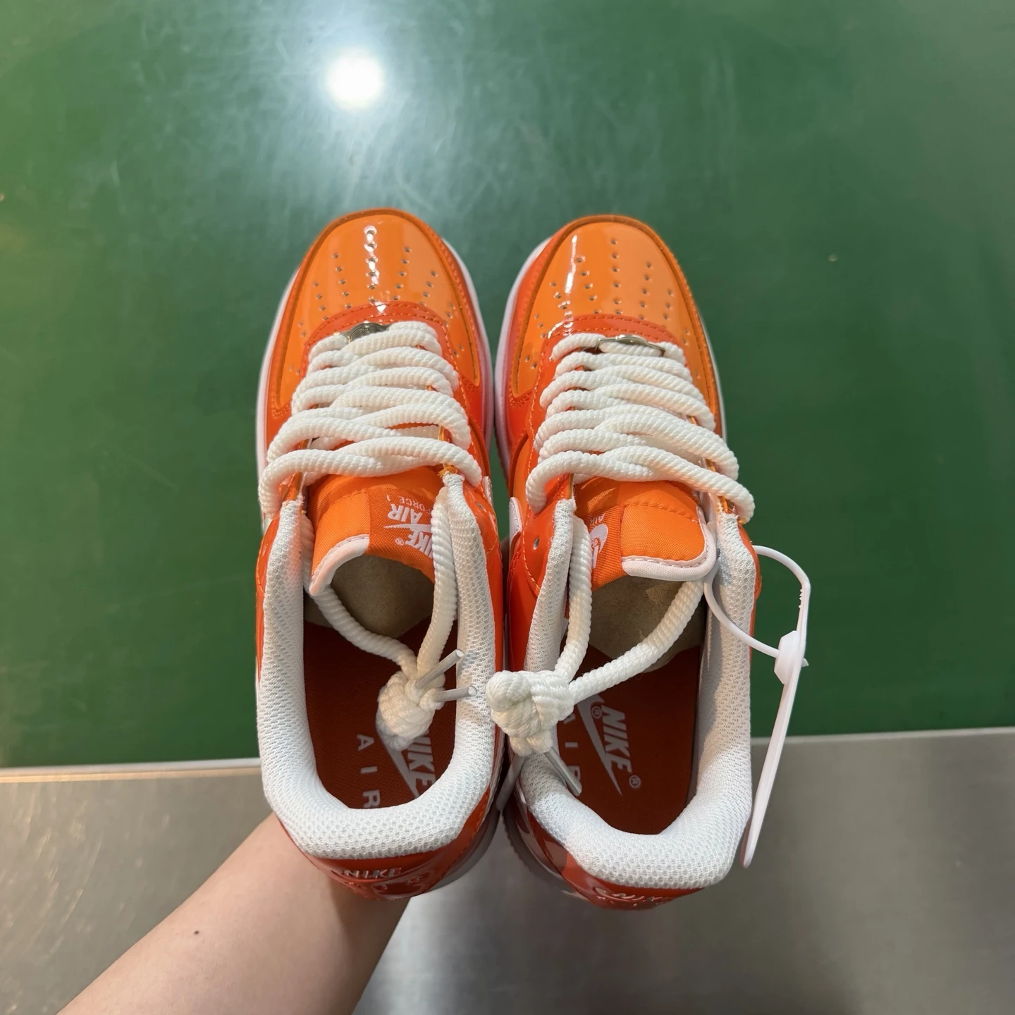 Nike Air Force 1 Low – Glossy Orange & White