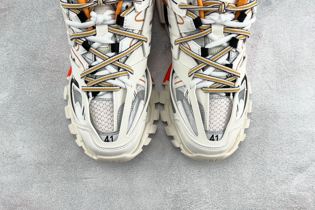 Balenciaga Track Sneaker – White, Grey & Orange Edition