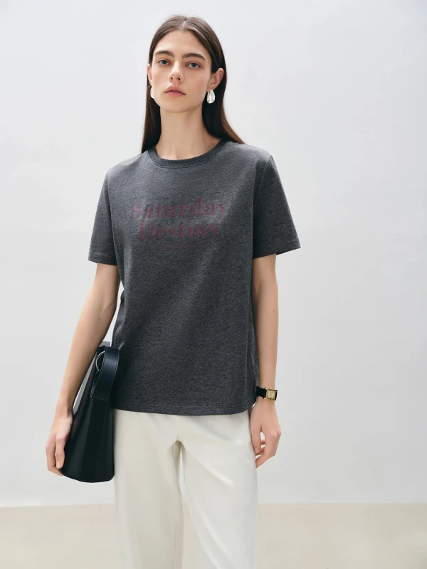 Women's Cotton Printed T-Shirt
