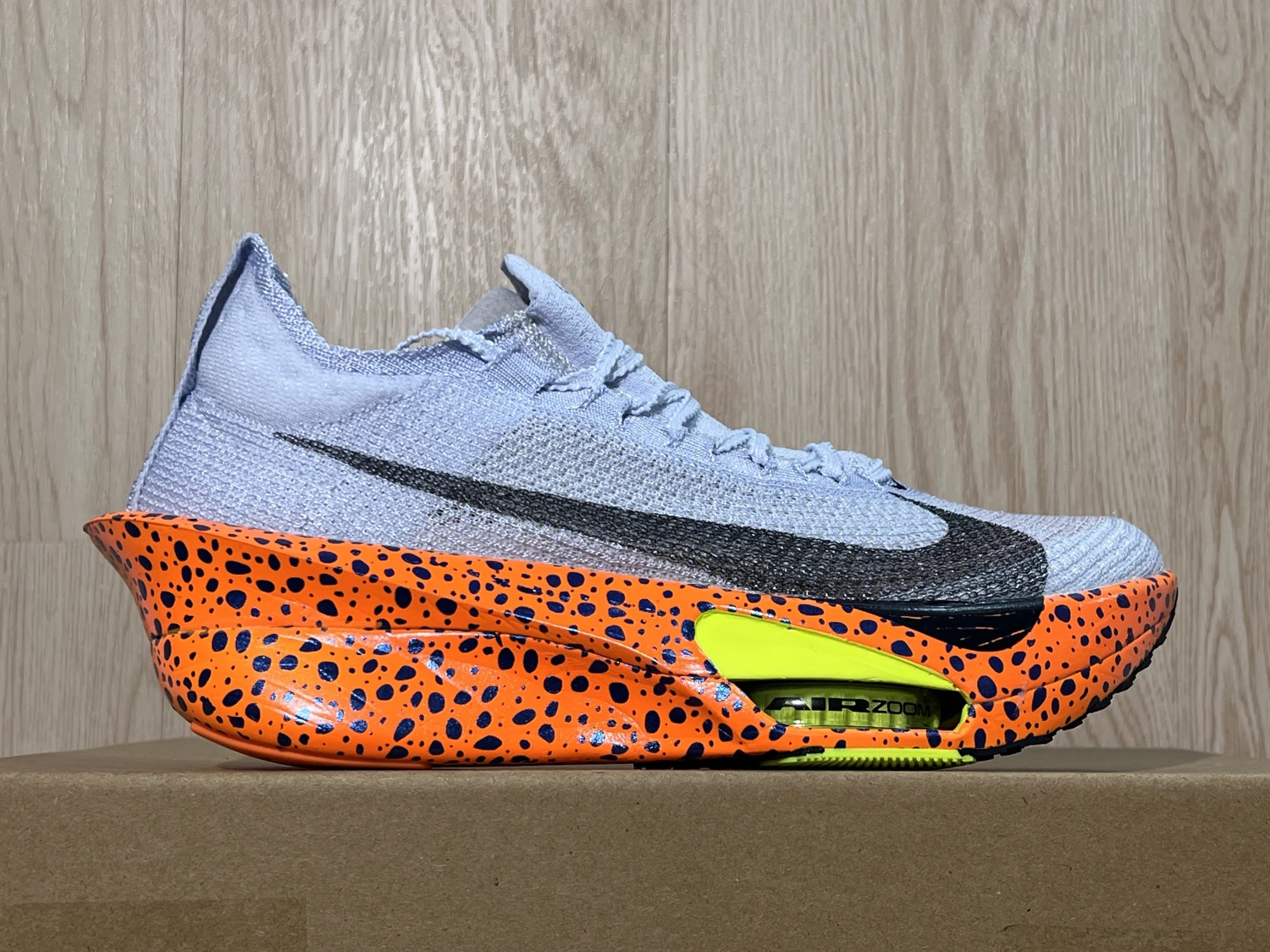 Nike ZoomX VaporFly Elite Running Sneakers – Grey Orange Volt