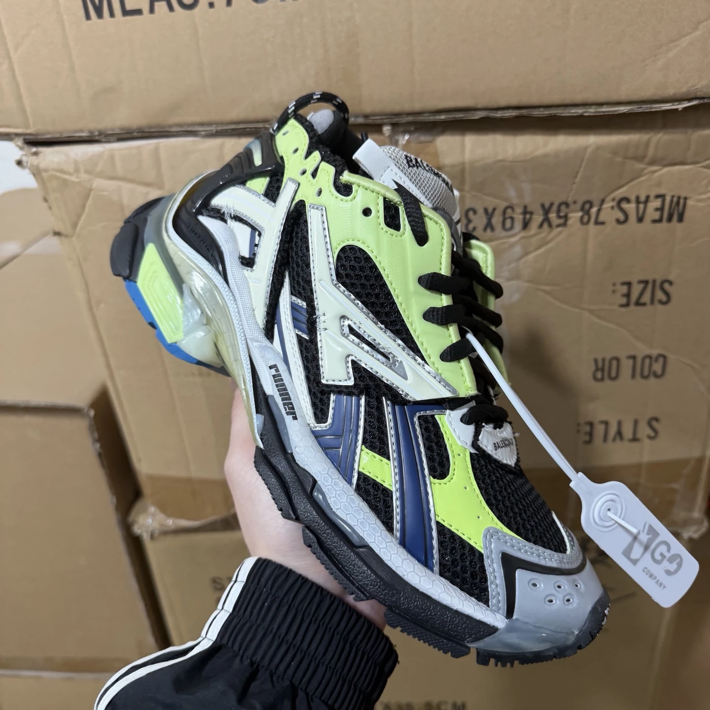Balenciaga Track Sneaker – Neon Green & Black Edition