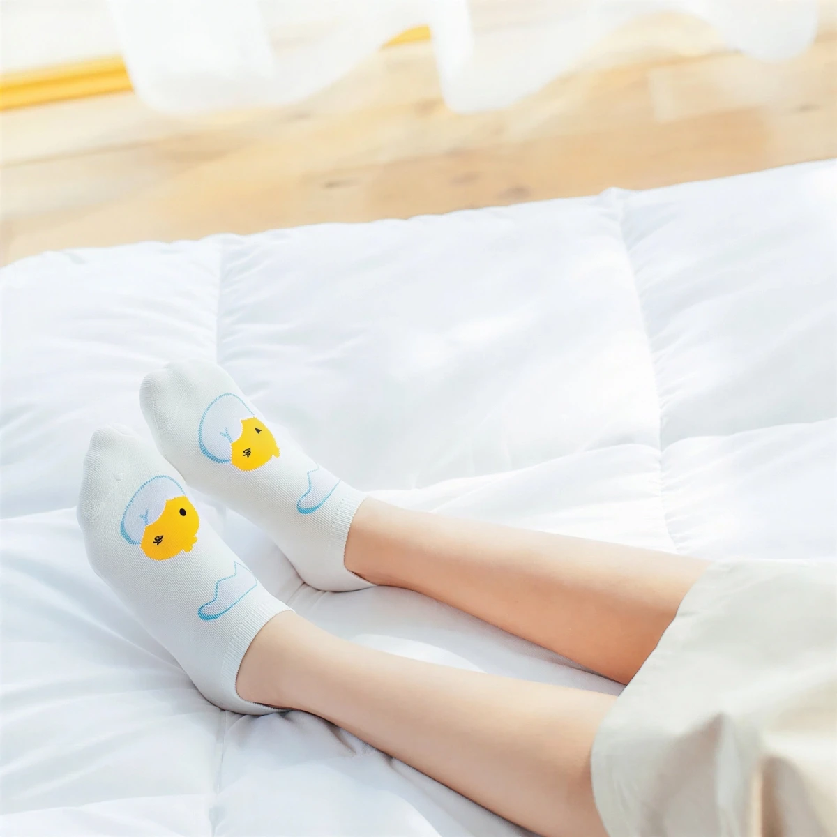 Cotton Cartoon Star & Moon Ankle Socks - 5 Pairs for Women