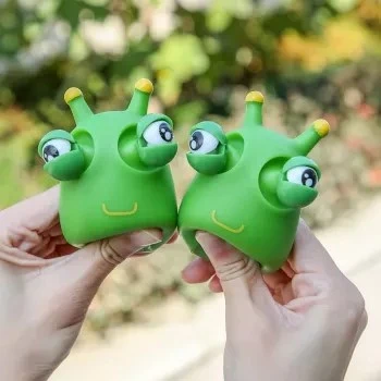 6-Pack Green Bug Eye Pop Fidget Toy