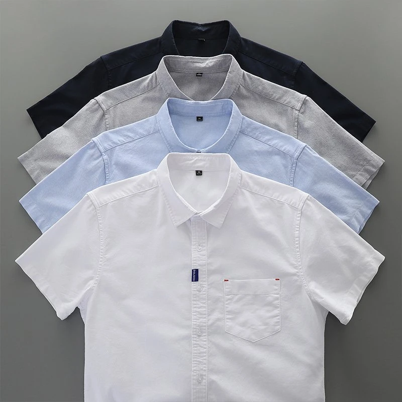 Men's Oxford Cotton Short Sleeve Shirt