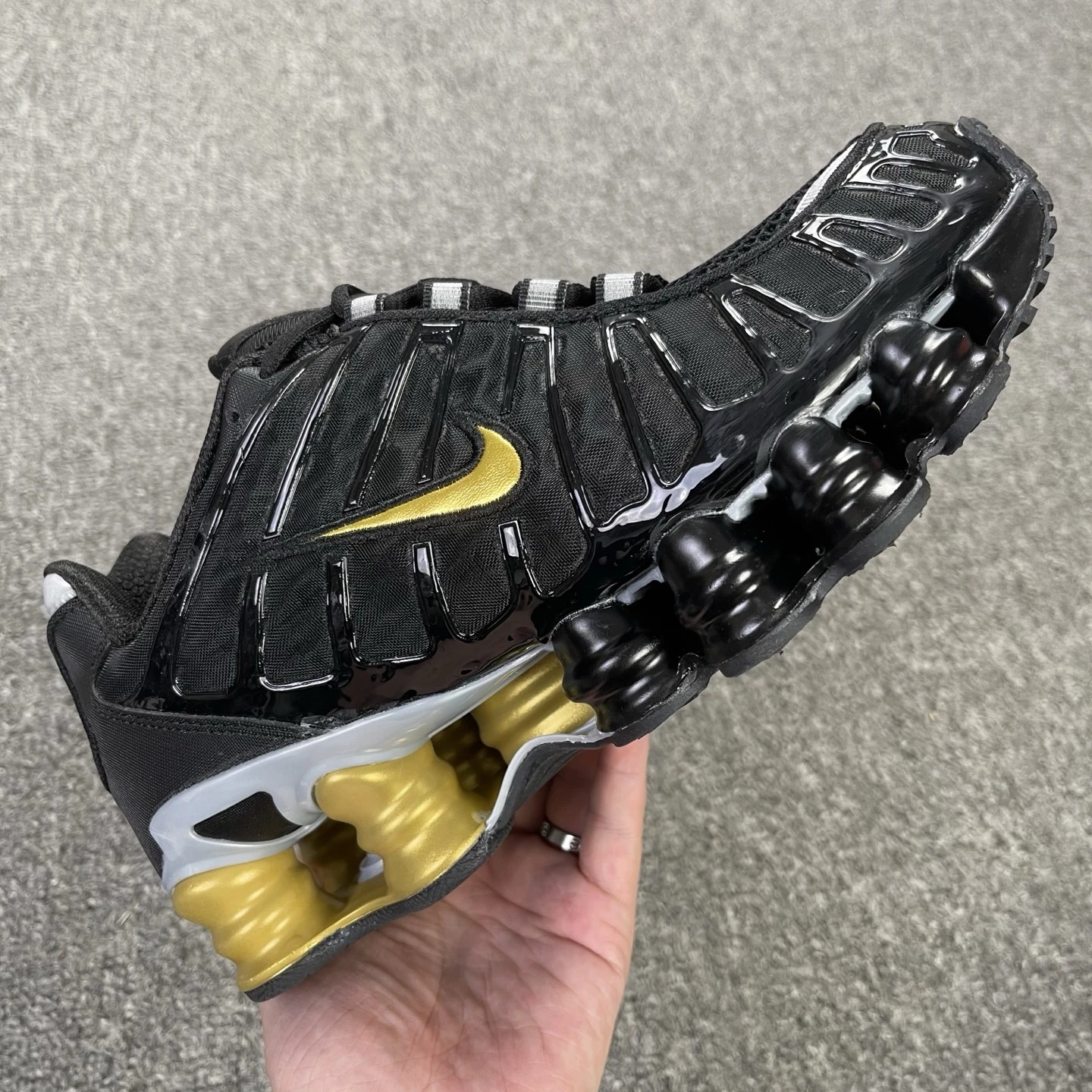 Nike Shox TL – Black, Metallic Gold & Silver