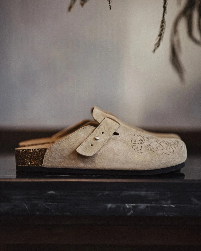 Women's Breathable Illustrated Mules with Thick Sole Spring Slippers