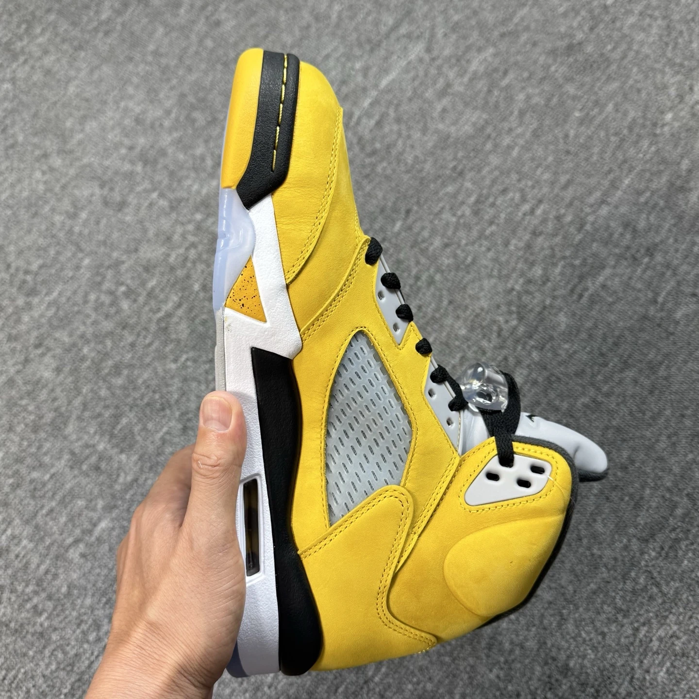 Air Jordan 5 Retro "Yellow Thunder" Sneakers – Yellow/Black/Grey